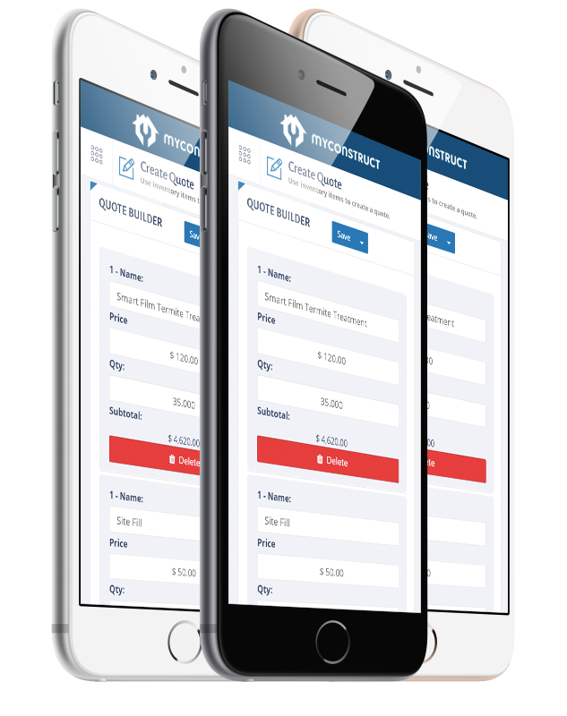 Construction quoting software for Builders and Tradies MyConstruct