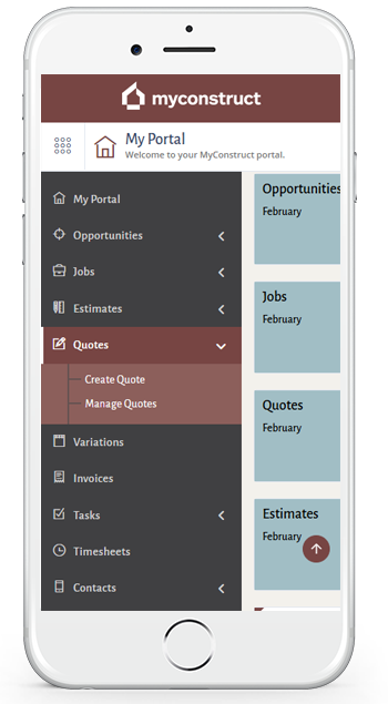 MyConstruct construction management software screenshot 1